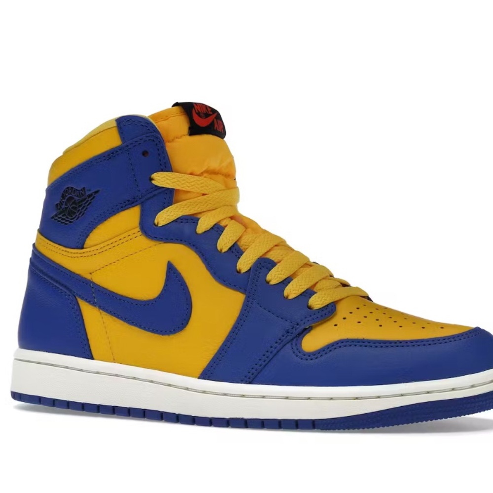 JORDAN Air Jordan 1 High OG Reverse Laney Womens Lifestyle Shoe - Yellow/Blue